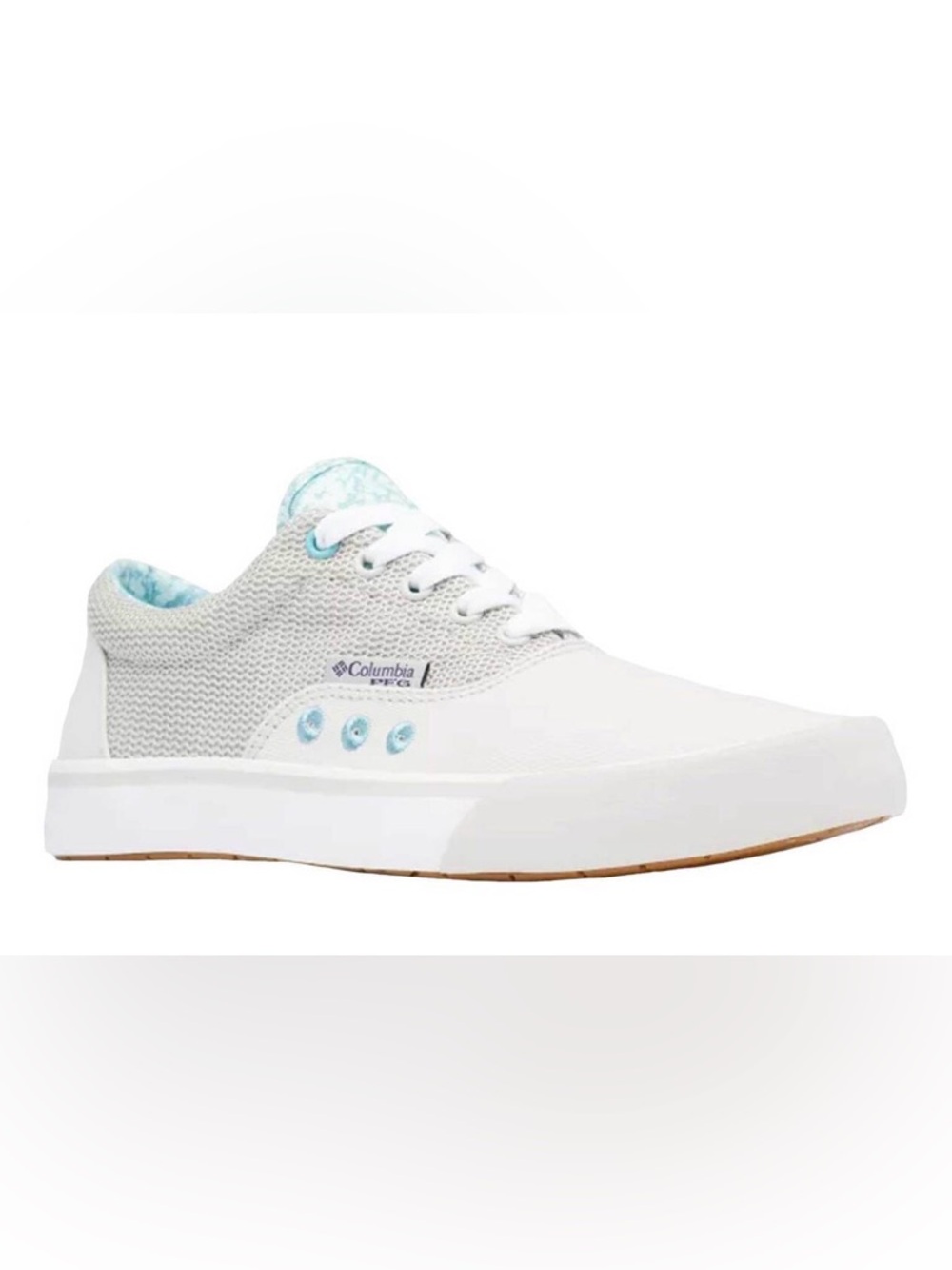 NWT Columbia Women's Slack Water PFG Lace shoes in the Grey Ice/Sea Wave, size 9